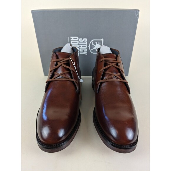 Stacy Adams Chukka Boot Mens 11.5 Kyron Cognac Brown Leather Plain Toe Shoes NWB main image 9